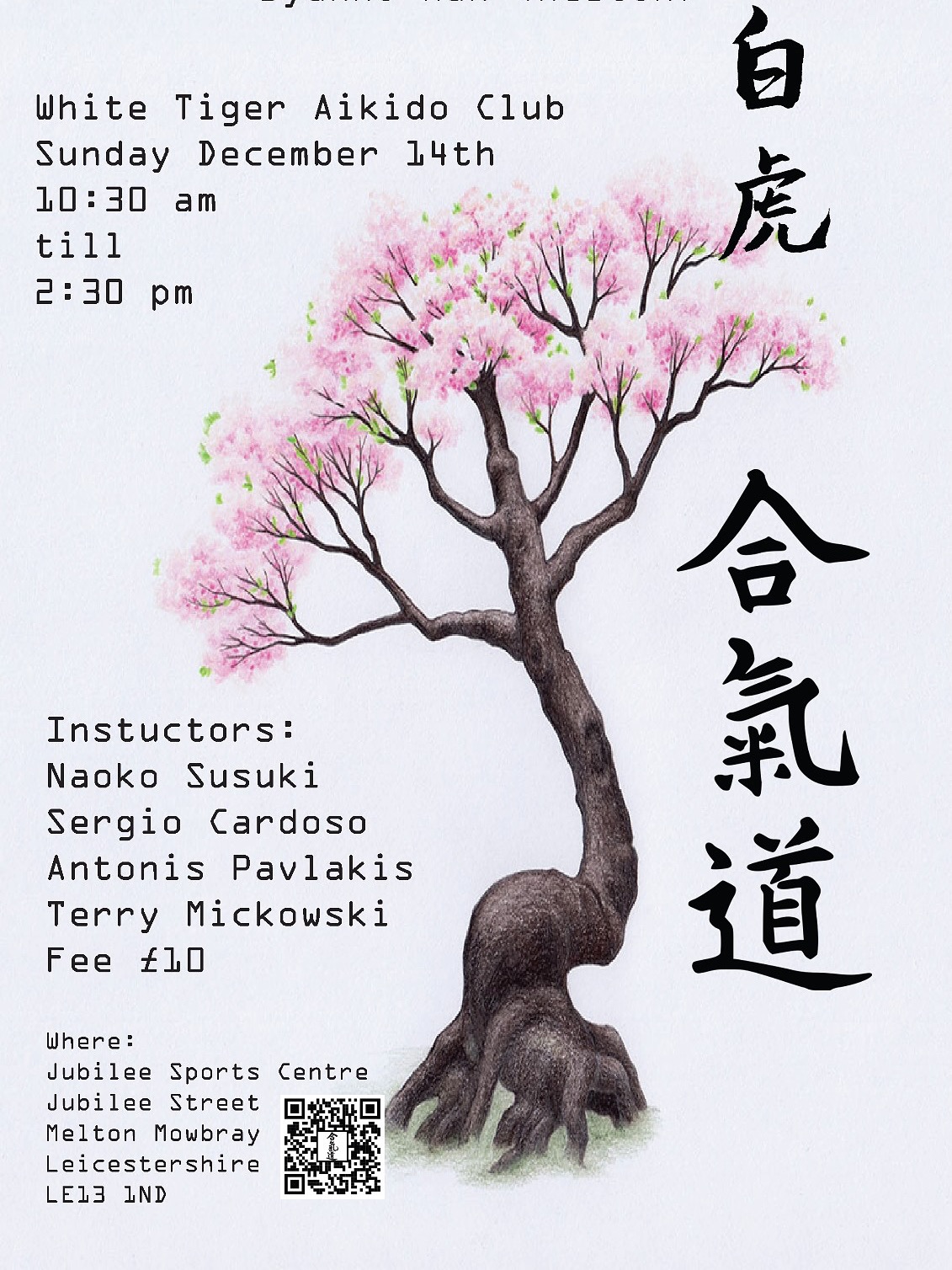 Joint course with Melton Byakko-Kan Aikido poster December 2025
